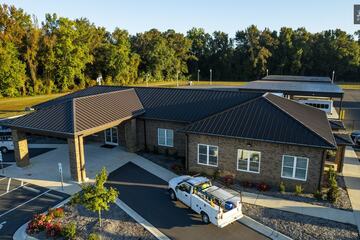 Aerial, commercial campus