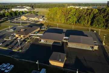 Aerial, commercial campus